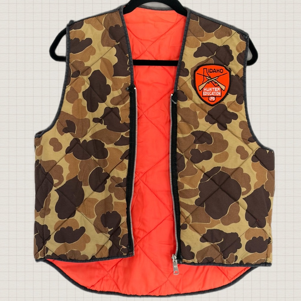 Camouflage Kids Reversible Vest with Orange